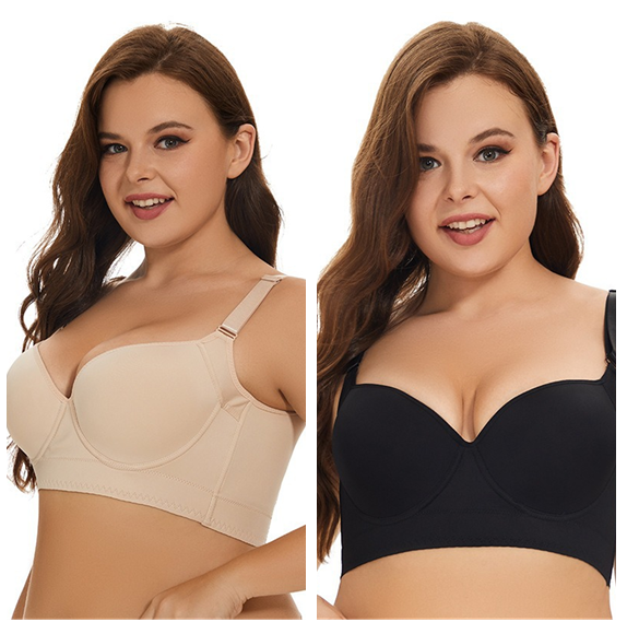  Women's Glossy Plus Size Memory Steel Bra