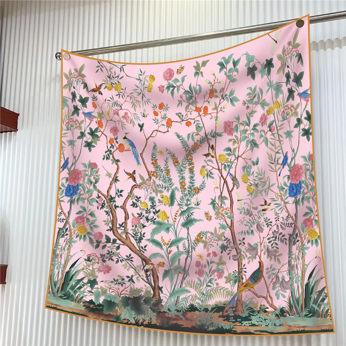  90cm Brand Square Scarf Women Fashion Floral Twill Silk Scarf Shawl Hijab Luxury Bandana Foulard Neckerchief Head Scarf For Lady