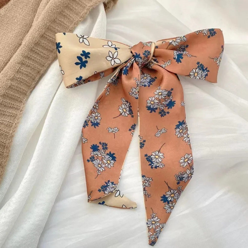 1/4pcs Silk Feel Skinny Silk Scarf Foulard Ribbon Scarves Hair Accessories HairBand Headscarves Bag Wrist Bandana Women Spring