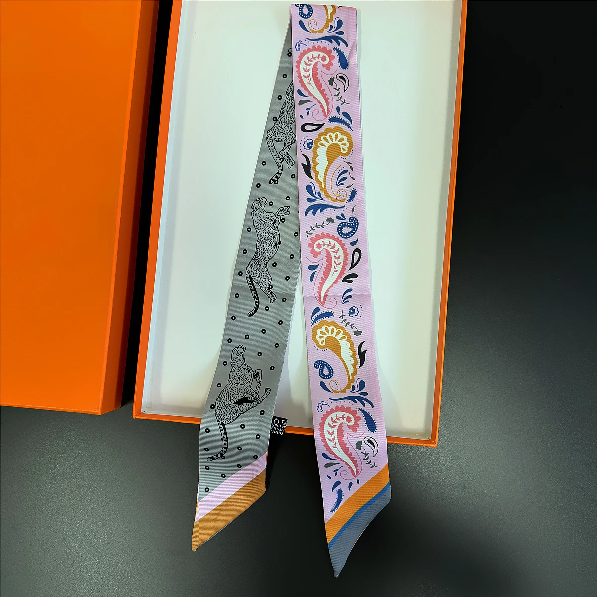  Gorgeous Saddle Twill Silk Scarf Women Fashion Scarf Luxury Skinny Bag Scarves Brand Design Foulard Neckerchief Hair Headband