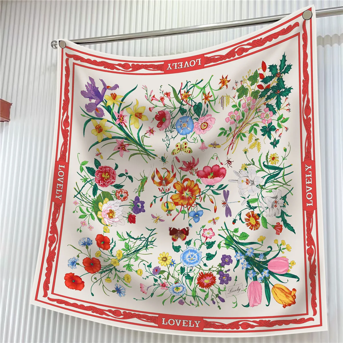  90cm Brand Square Scarf Women Fashion Floral Twill Silk Scarf Shawl Hijab Luxury Bandana Foulard Neckerchief Head Scarf For Lady