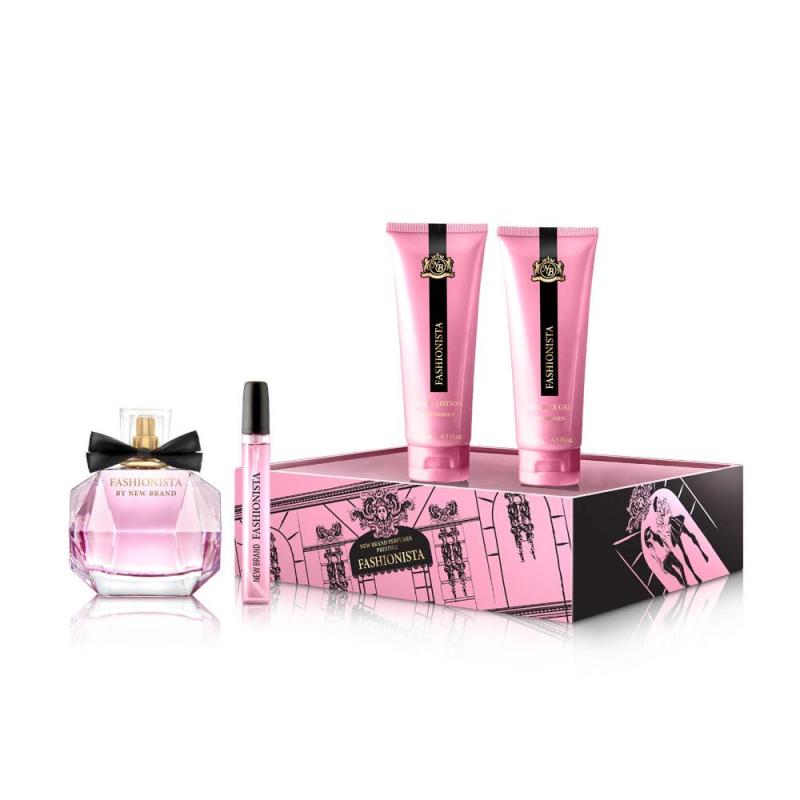 NEW BRAND GIFT/SET FASHIONISTA 4 PCS. 3.3 FL By NEW BRAND For WOMEN (Fragrance)