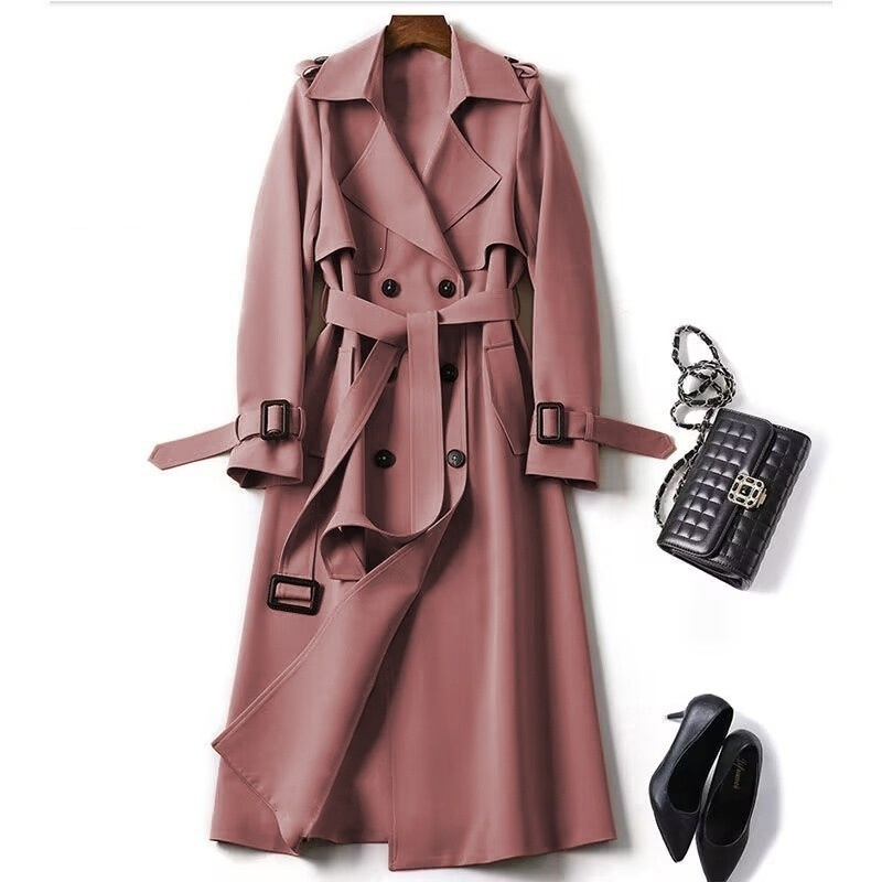  British-style Over-the-knee Coat Over-the-knee Outerwear