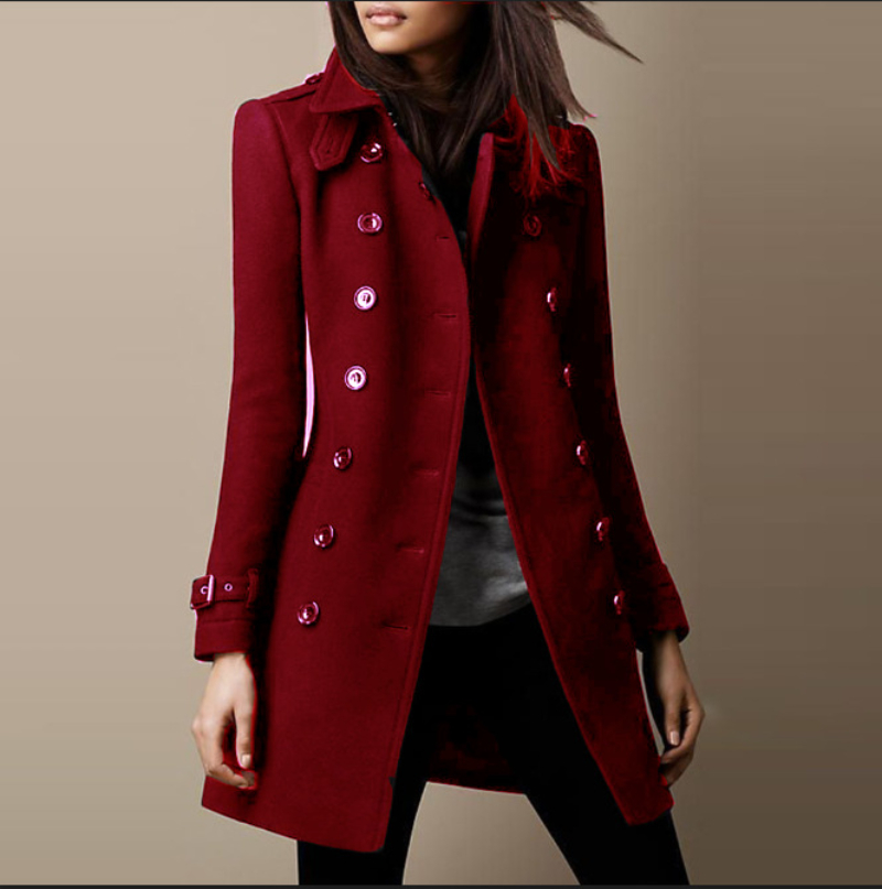  Simple And Fashionable Woolen Coat For Women