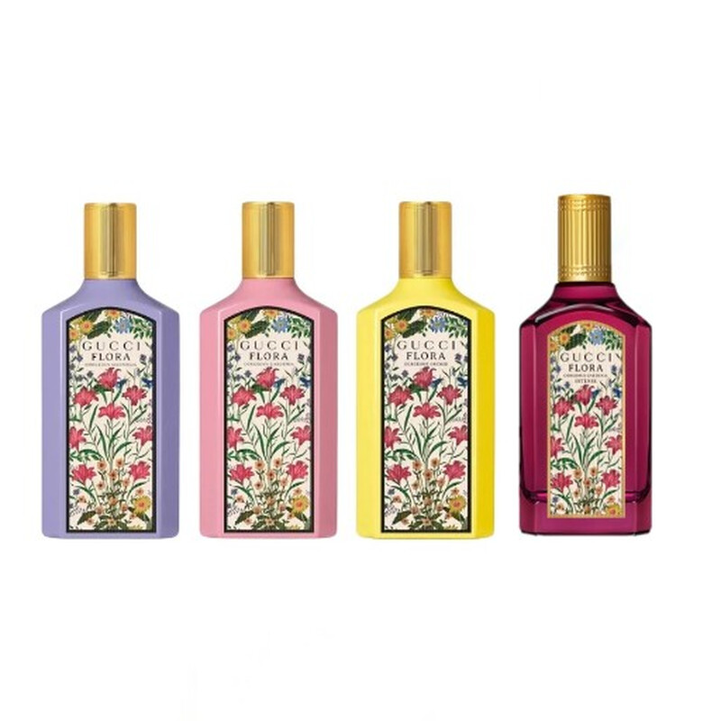 GUCCI GIFT/SET GUCCI FLORA 4 PCS. 4X5 ML GORGEOUS GARDENIA INTENSE + GORGEOUS GARDENIA + GORGEOUS FOR WOMEN. DESIGNER:GUCC By GUCCI For Women (Fragrance)