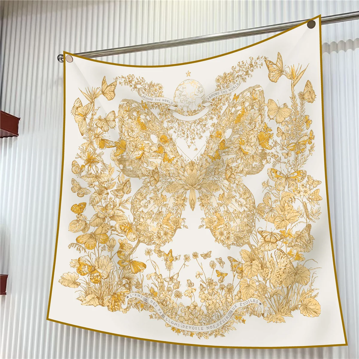  90cm Brand Square Scarf Women Fashion Floral Twill Silk Scarf Shawl Hijab Luxury Bandana Foulard Neckerchief Head Scarf For Lady