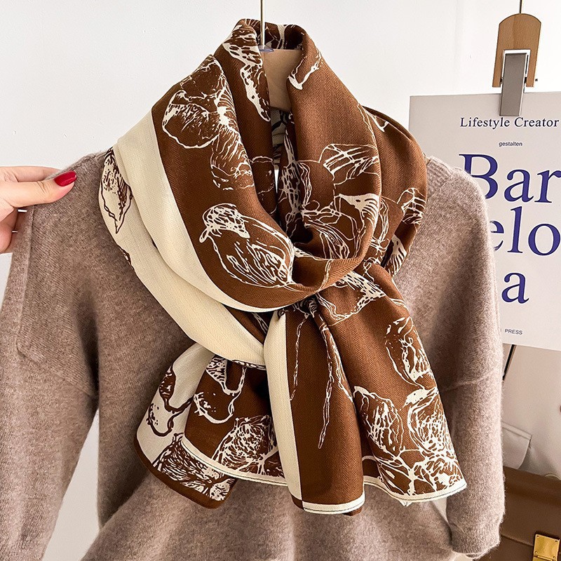 Color Matching Fashion Scarf Scarf Thin Warm Scarf Talma