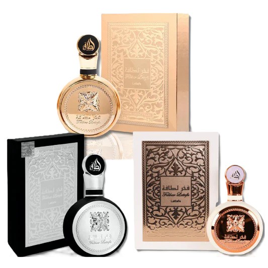 LATTAFA GIFT/SET BUNDLE FAKHAR 3 PIECE (3.4 FAKHAR MEN+ 3. By LATTAFA For Women (Fragrance)