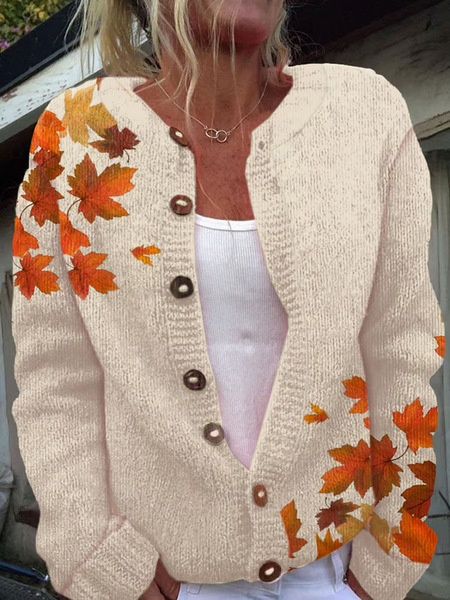 3D Digital Printing Cardigan Knitted Coat Imitation Sweaters Women's Clothing