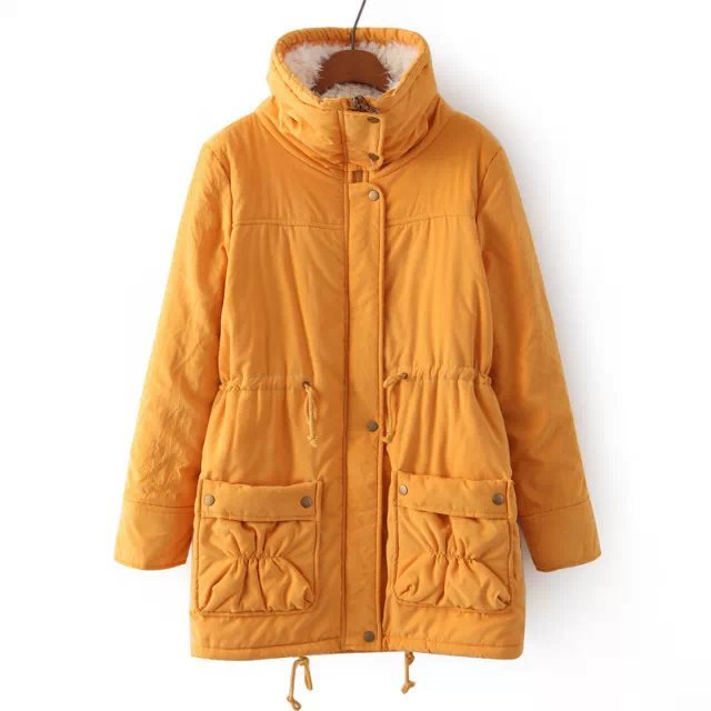  medium length cotton-padded coat