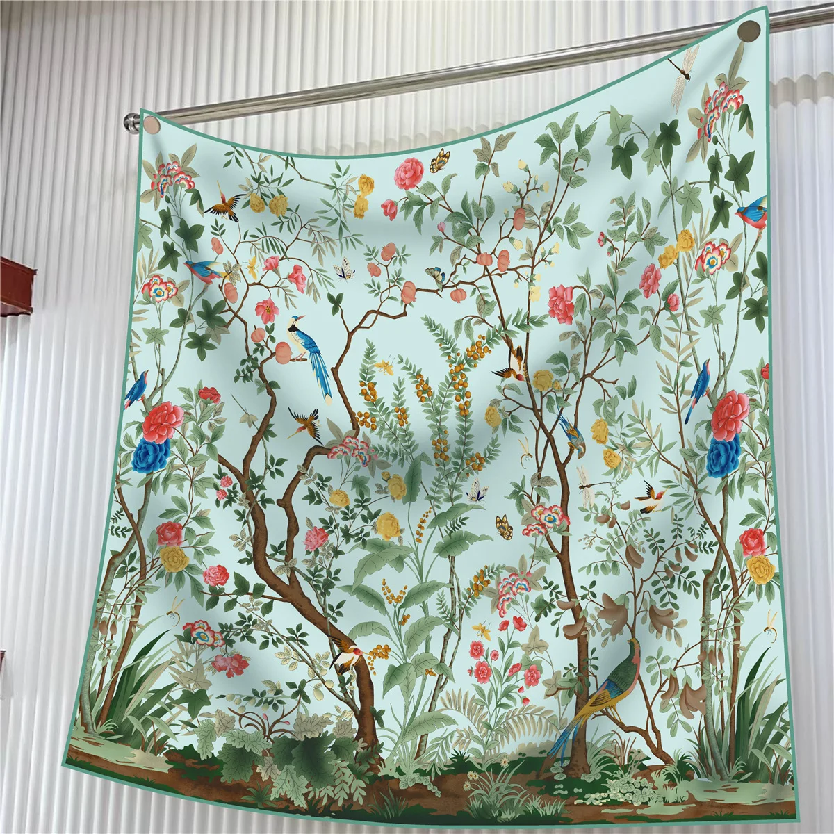  90cm Brand Square Scarf Women Fashion Floral Twill Silk Scarf Shawl Hijab Luxury Bandana Foulard Neckerchief Head Scarf For Lady