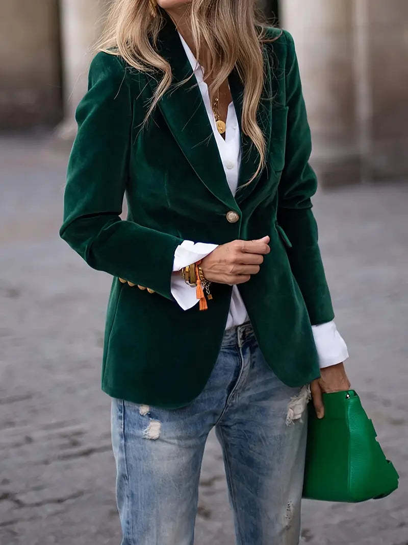  Women's Fashionable Elegant Solid Color Coat