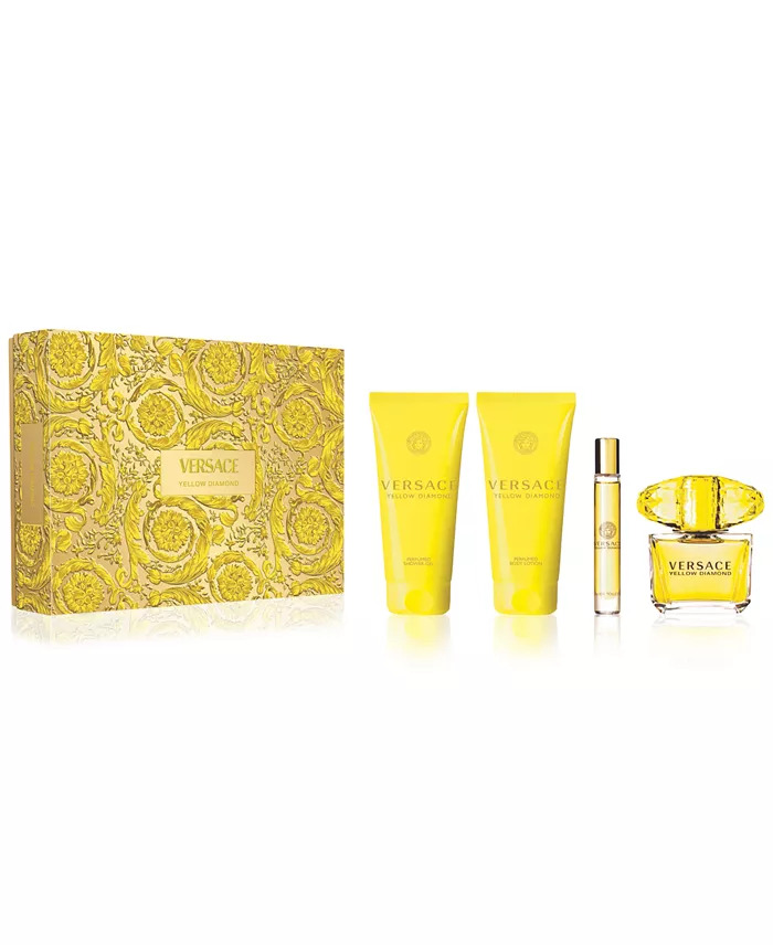 VERSACE GIFT/SET VERSACE YELLOW DIAMOND 4PCS. 3.0Z EDT SPRAY + 3. By VERSACE For WOMEN (Fragrance)