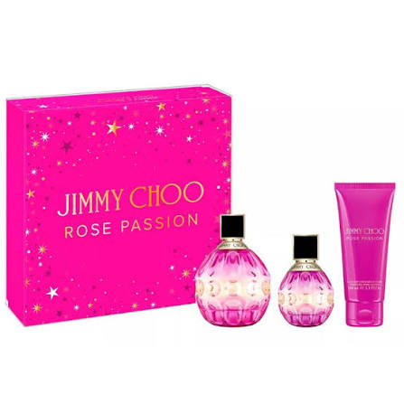  JIMMY CHOO ROSE PASSION 3 PCS SET 3.4 EDP + FOR By For (Fragrance)