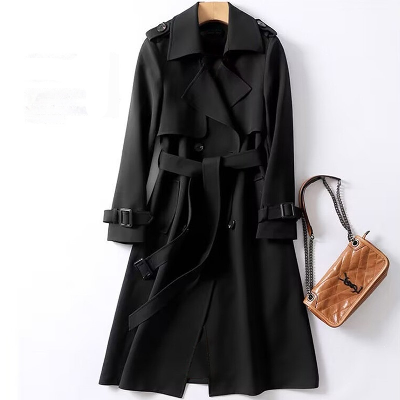  British-style Over-the-knee Coat Over-the-knee Outerwear