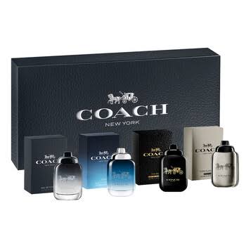 COACH GIFT/SET COACH NEW 4 PCS FOR MEN BY COACH :COACH 4PCS X 4.5ML MINI SET: (MAN + BLUE + GREEN + BLACK FOR MEN. DESIGNER:COAC By COACH For Men (Fragrance)