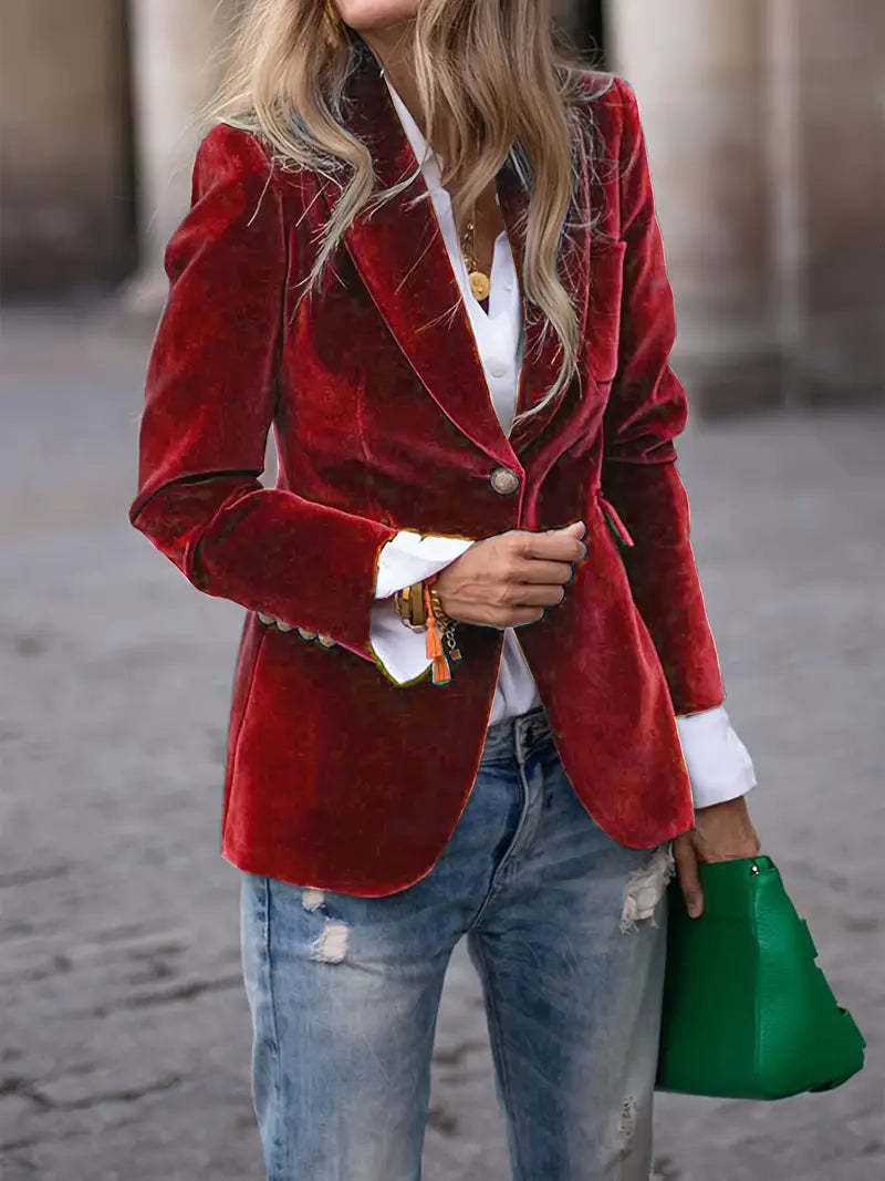  Women's Fashionable Elegant Solid Color Coat