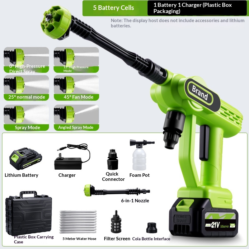 21V Cordless High-Pressure Car Wash Gun