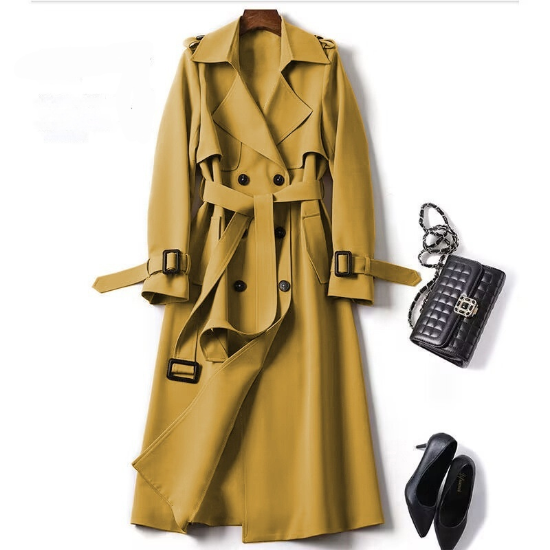  British-style Over-the-knee Coat Over-the-knee Outerwear