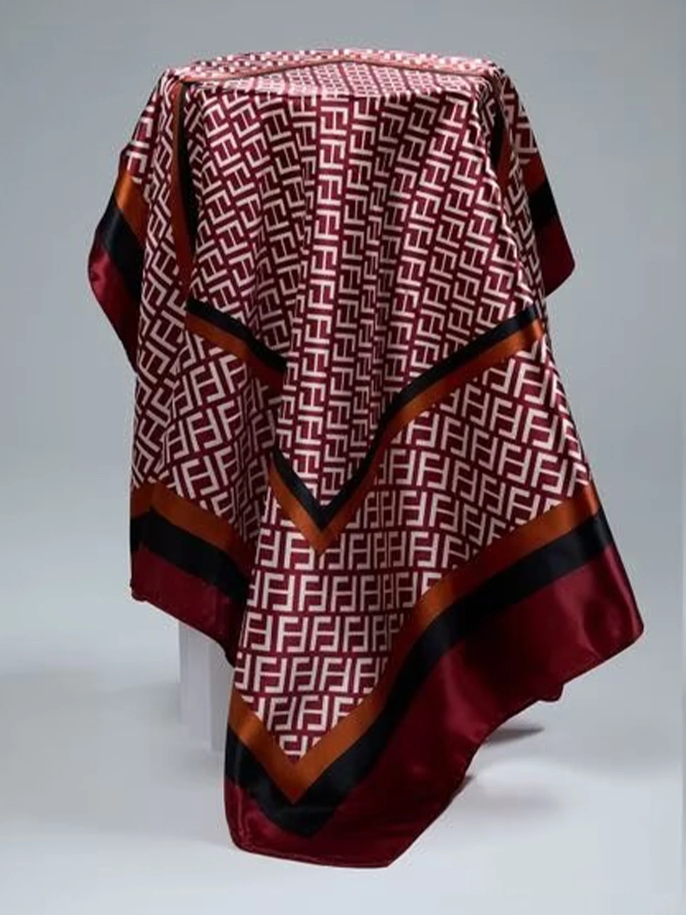  90cm Femme Large Square Silk Scarf for Women New Spring and Summer High-End Korean Style Versatile Thin Scarf Shawl Accessories