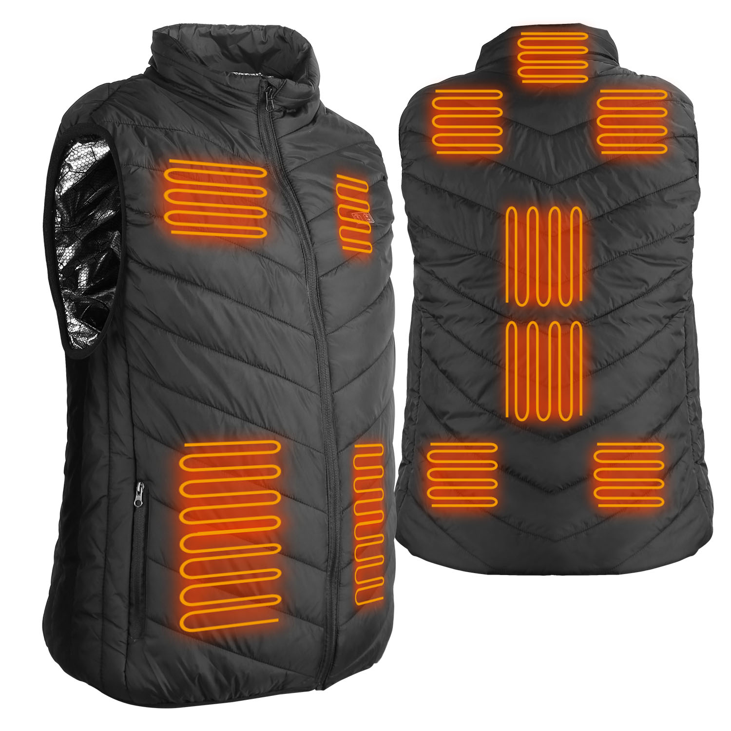  1Pc Heated Vest Electric USB Jacket Men Women Heating Coat Thermal Body Warmer Wear With 3 Temperature Levels