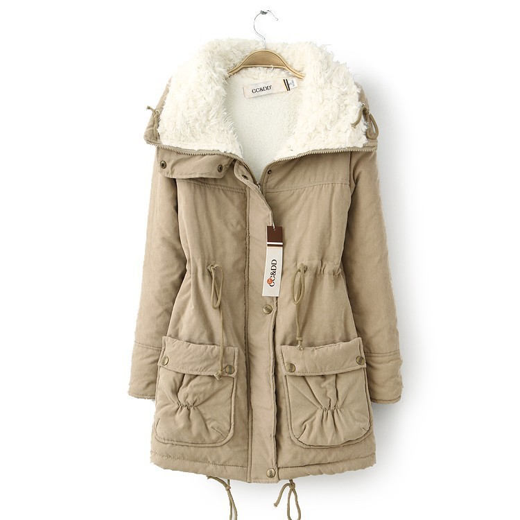  medium length cotton-padded coat
