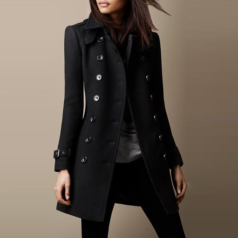  Simple And Fashionable Woolen Coat For Women
