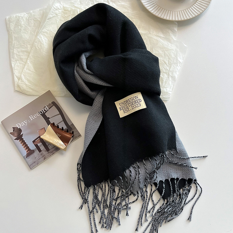  Double-sided Artificial Cashmere Scarf Women's Winter Warm Couple
