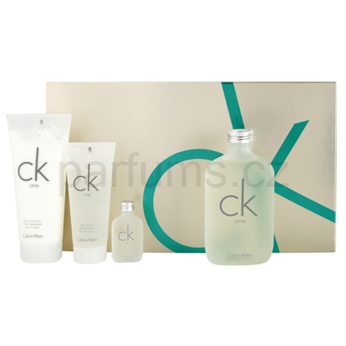 CALVIN KLEIN GIFT/SET CK ONE 4PCS. 6.7 EAU DE TOILETTE SPRAY + 6.7 SKIN MOISTURIZER LOTION + 3.3 BODY WASH + 15 M By CALVIN KLEIN For M (Fragrance)