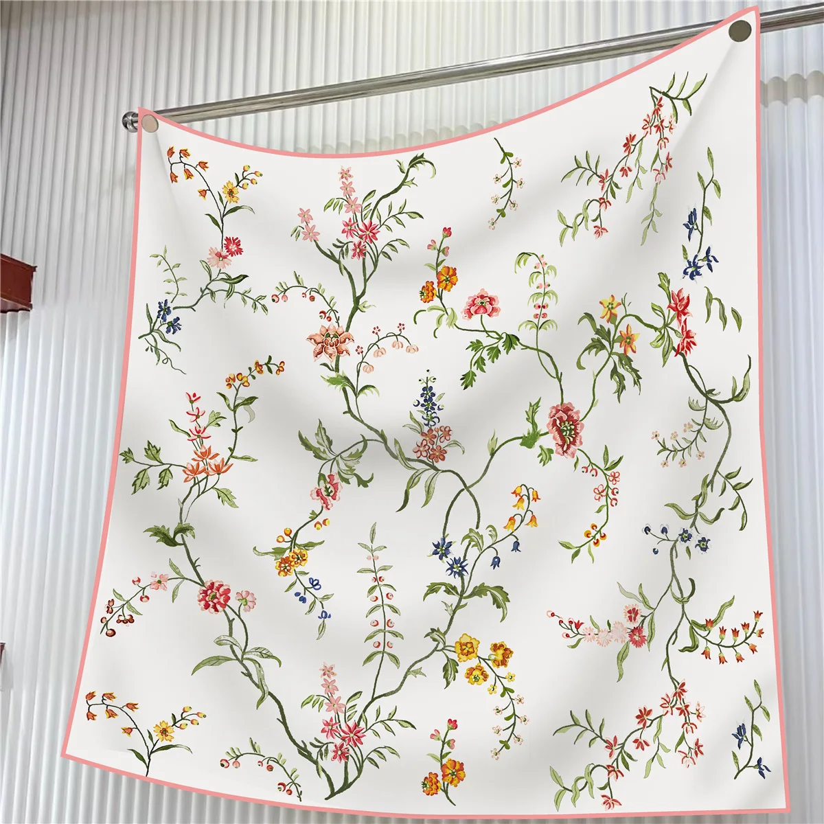  90cm Brand Square Scarf Women Fashion Floral Twill Silk Scarf Shawl Hijab Luxury Bandana Foulard Neckerchief Head Scarf For Lady