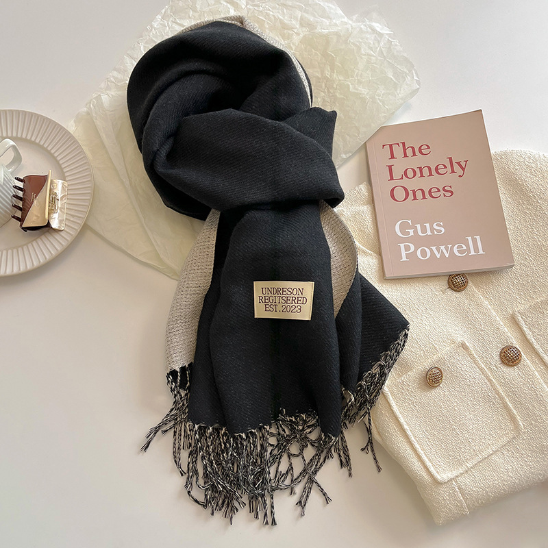  Double-sided Artificial Cashmere Scarf Women's Winter Warm Couple