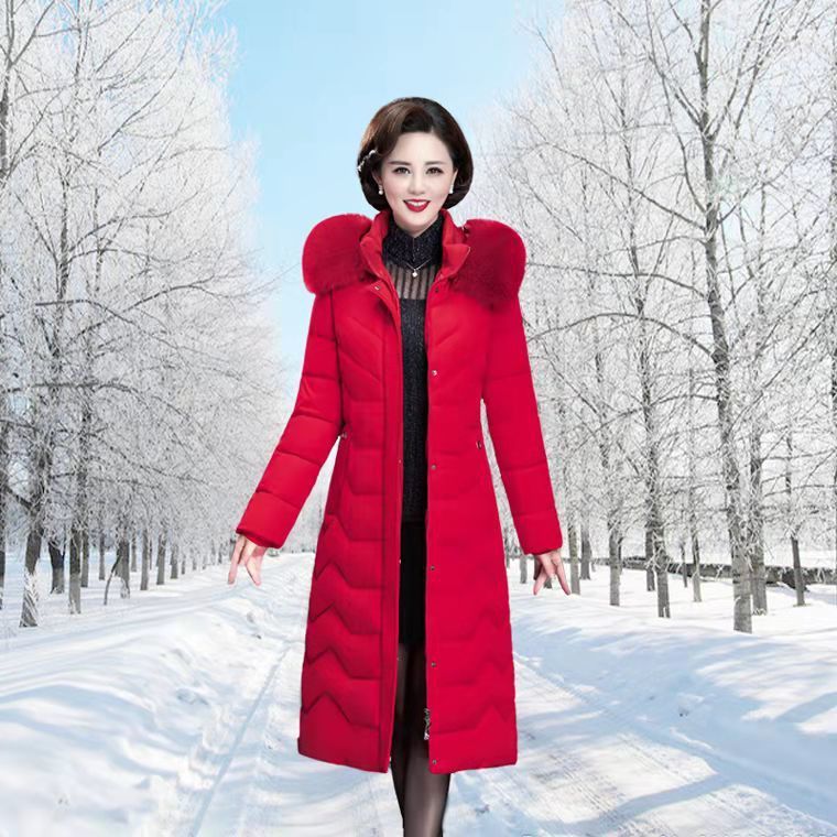  Long Over-the-knee Fat Mom's Padded Coat