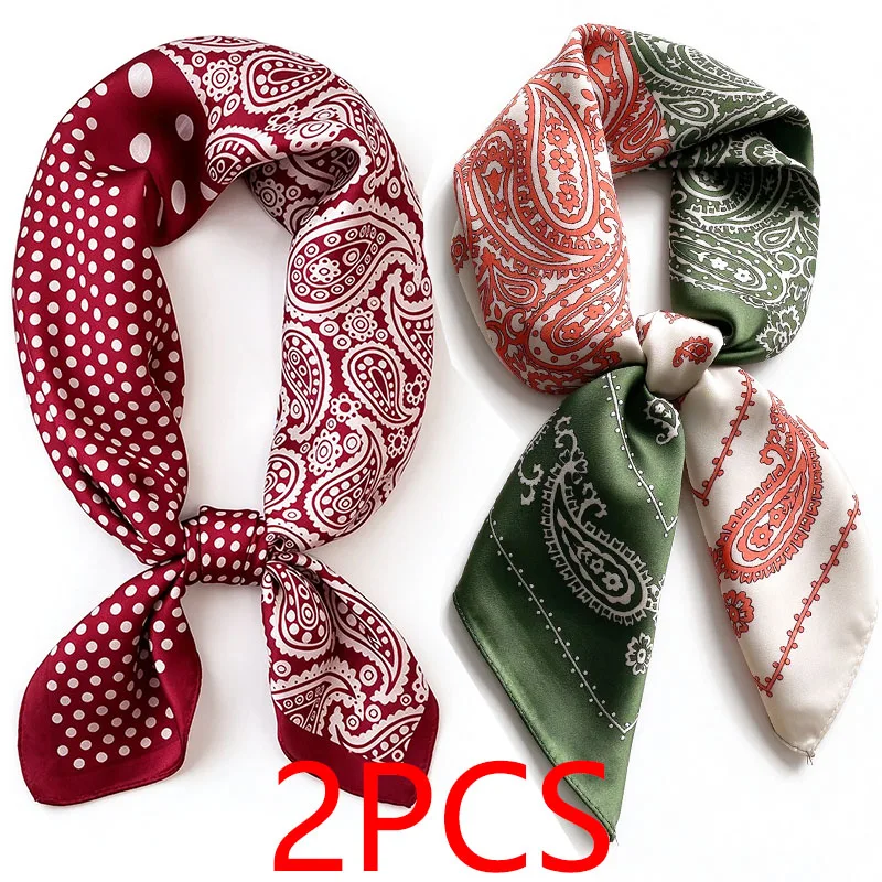  Luxury Silk Scarf Neckerchief Women's Silk Square Scarf Purse Scarf for Women Designer Silk Headscarf SJ01