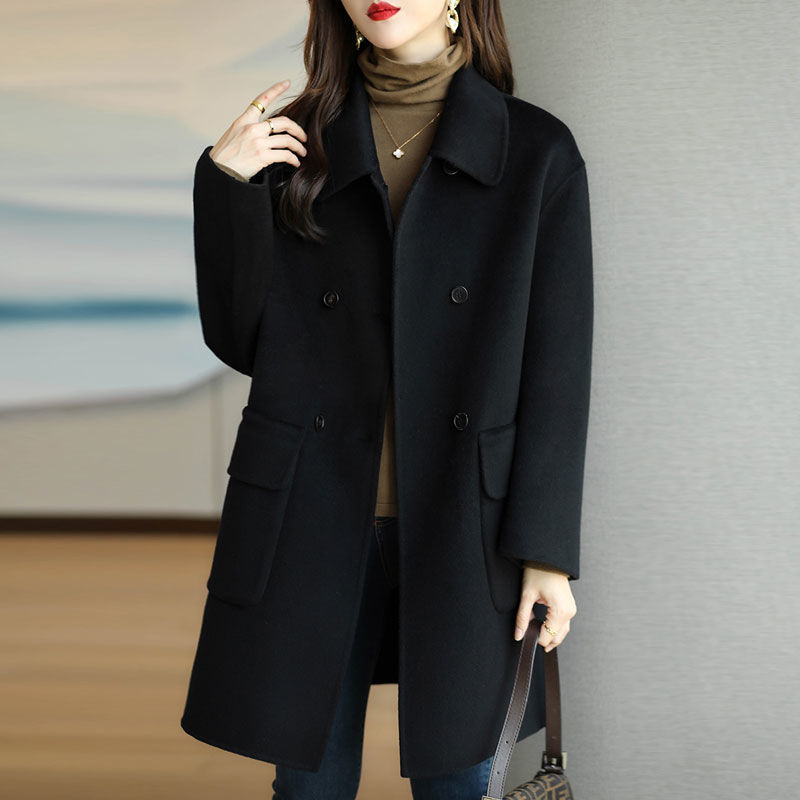  Slim Fit And Mid Length Woolen Coat Fashion