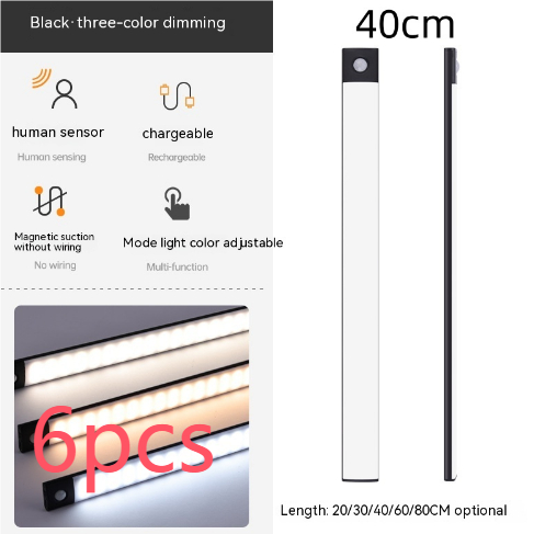  Smart Infrared Sensor Lamp Wireless Magnetic Long Cabinet Light With Rechargeable Hallway Wardrobe