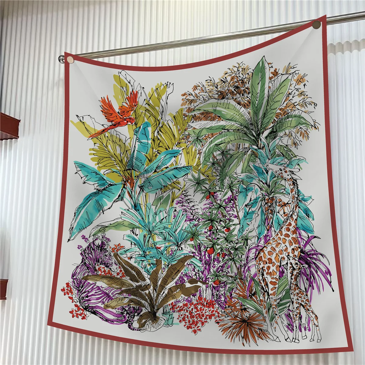  90cm Brand Square Scarf Women Fashion Floral Twill Silk Scarf Shawl Hijab Luxury Bandana Foulard Neckerchief Head Scarf For Lady