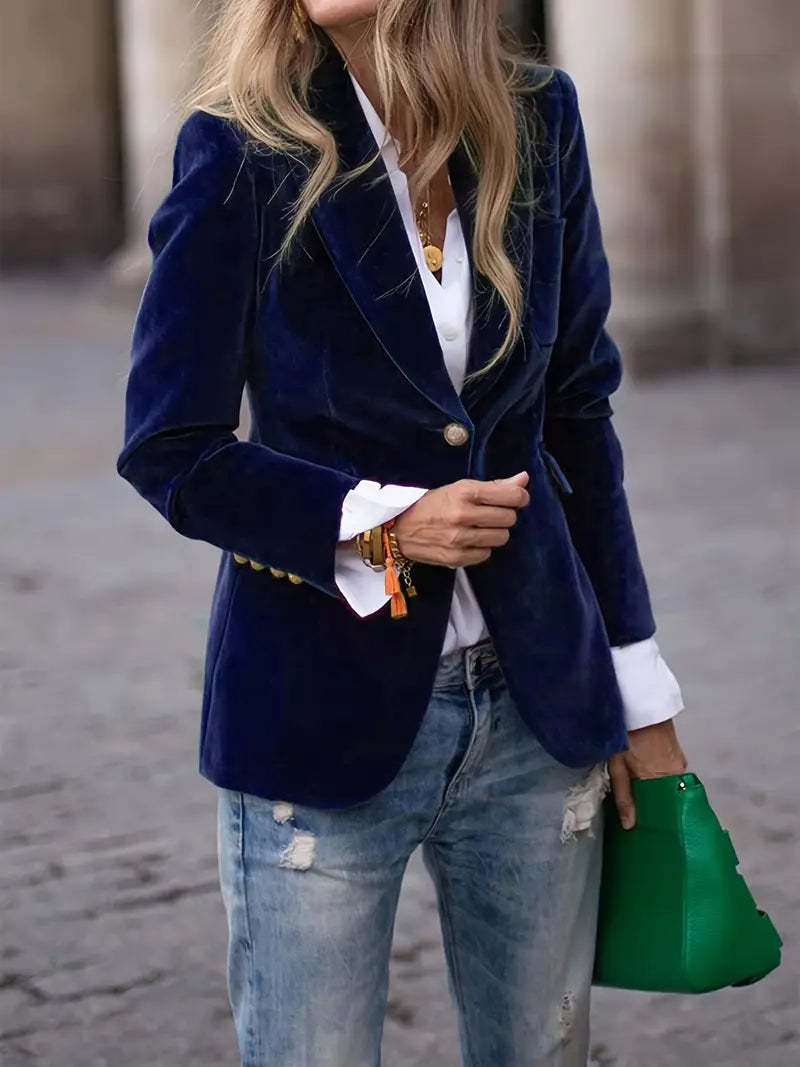  Women's Fashionable Elegant Solid Color Coat