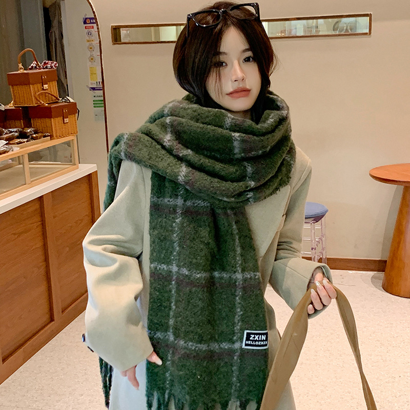  Fashion Scarf Casual Plaid Printed Warm Neck Protection Scarf