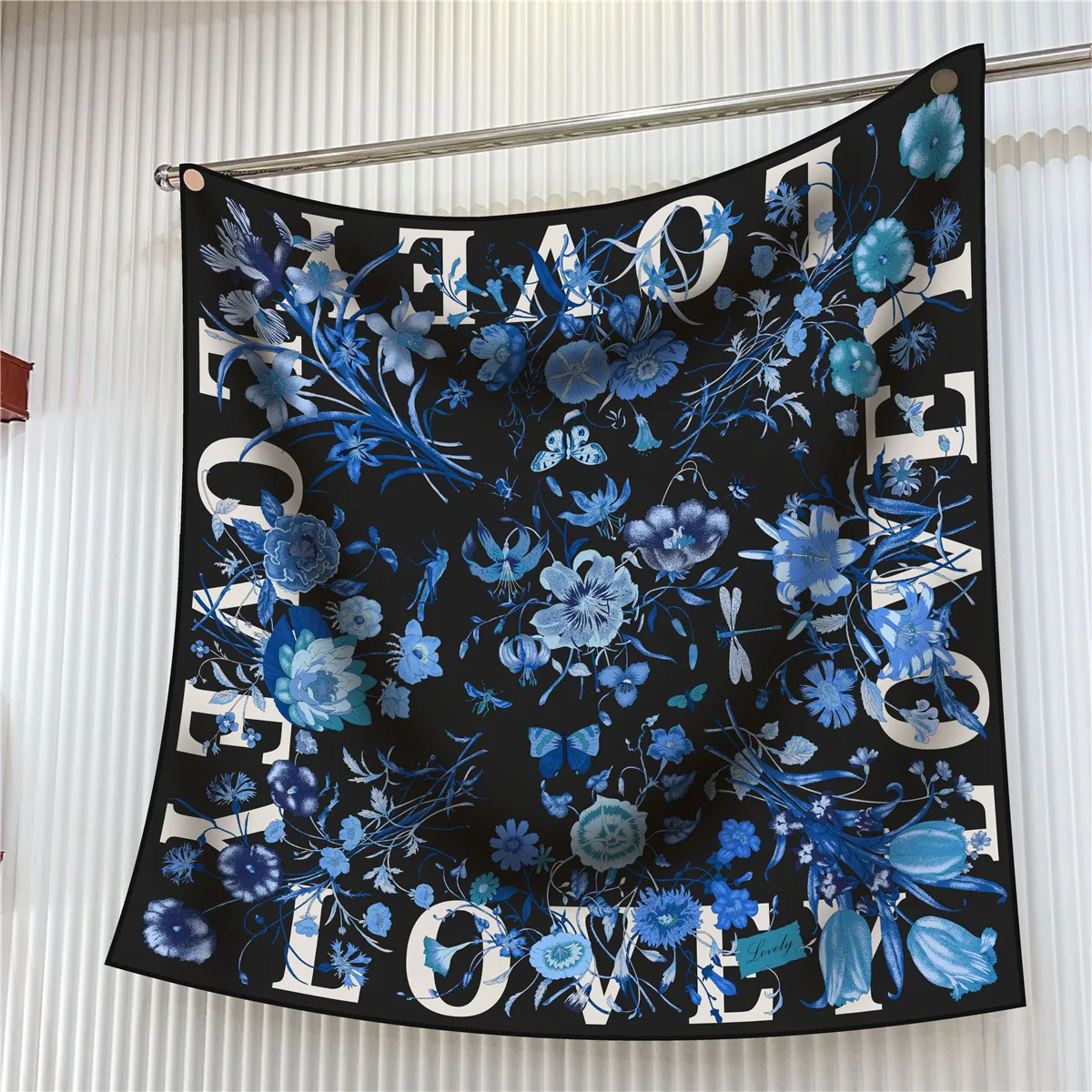  90cm Brand Square Scarf Women Fashion Floral Twill Silk Scarf Shawl Hijab Luxury Bandana Foulard Neckerchief Head Scarf For Lady