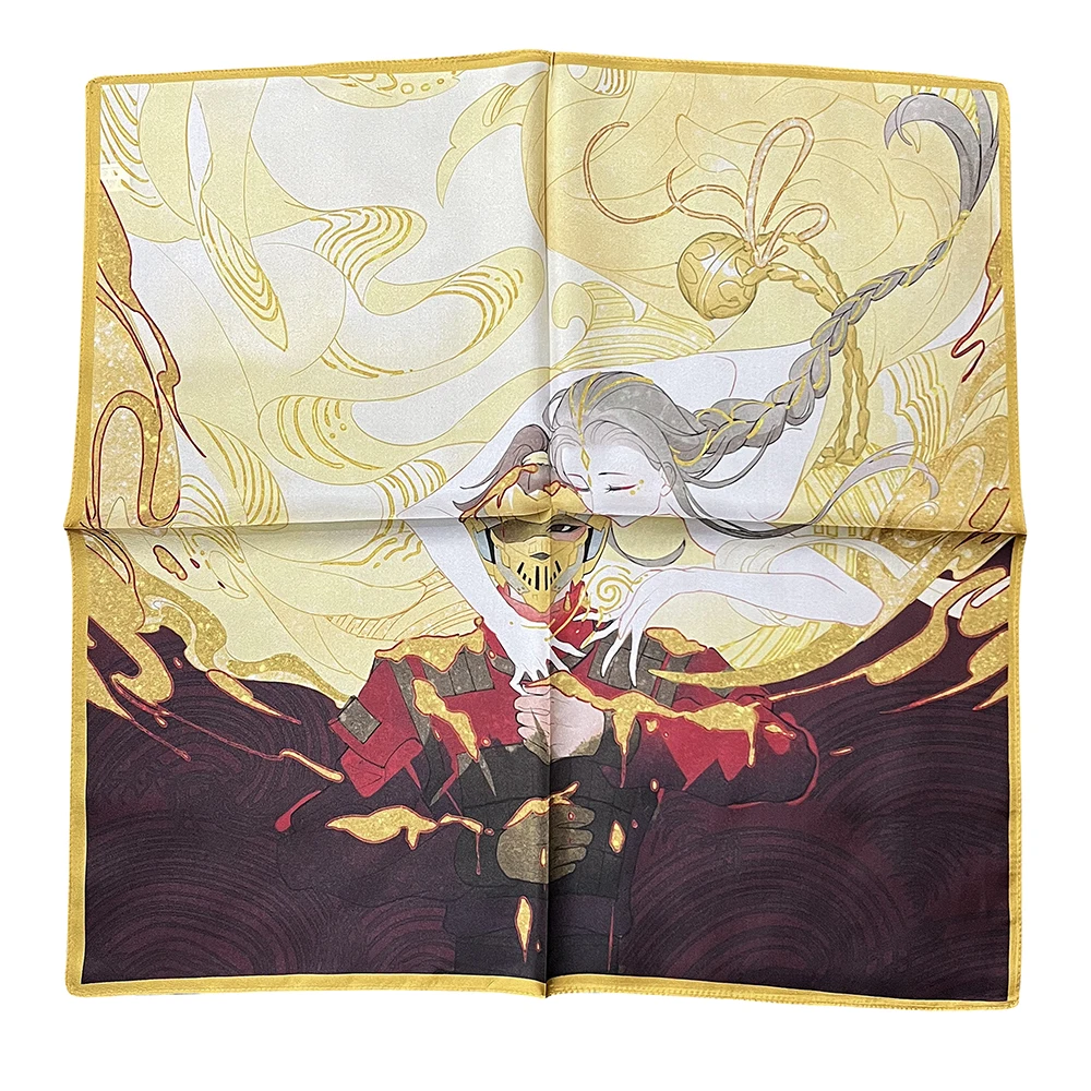  100% Pure Mulberry Silk Women Square Scarf Prints Headband Neckerchief Luxury Female Hair Ornament Female Bandana Scarves 53CM