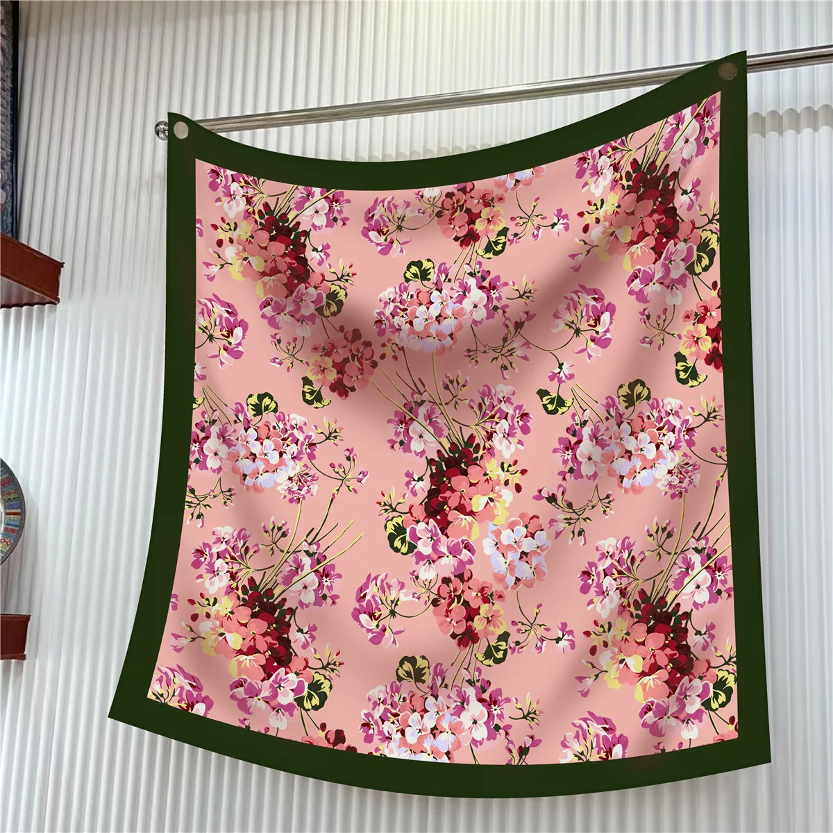  90cm Brand Square Scarf Women Fashion Floral Twill Silk Scarf Shawl Hijab Luxury Bandana Foulard Neckerchief Head Scarf For Lady
