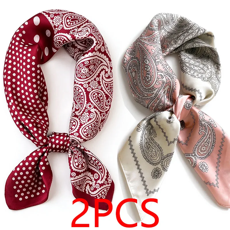  Luxury Silk Scarf Neckerchief Women's Silk Square Scarf Purse Scarf for Women Designer Silk Headscarf SJ01