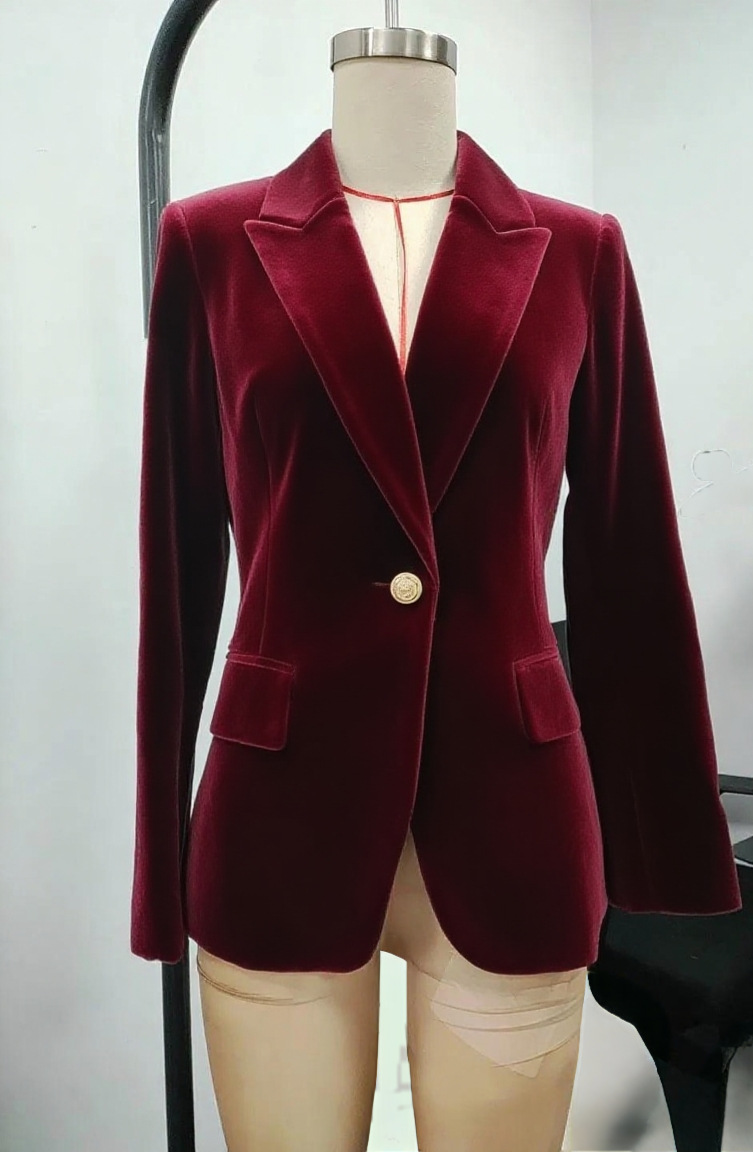  Women's Fashionable Elegant Solid Color Coat