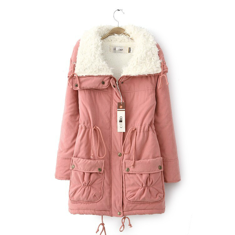  medium length cotton-padded coat