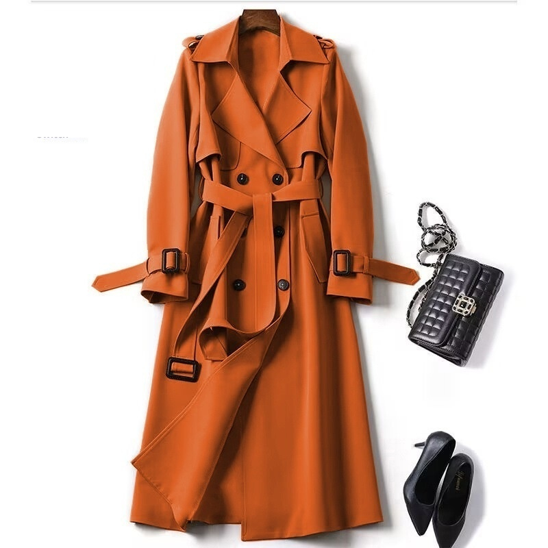  British-style Over-the-knee Coat Over-the-knee Outerwear