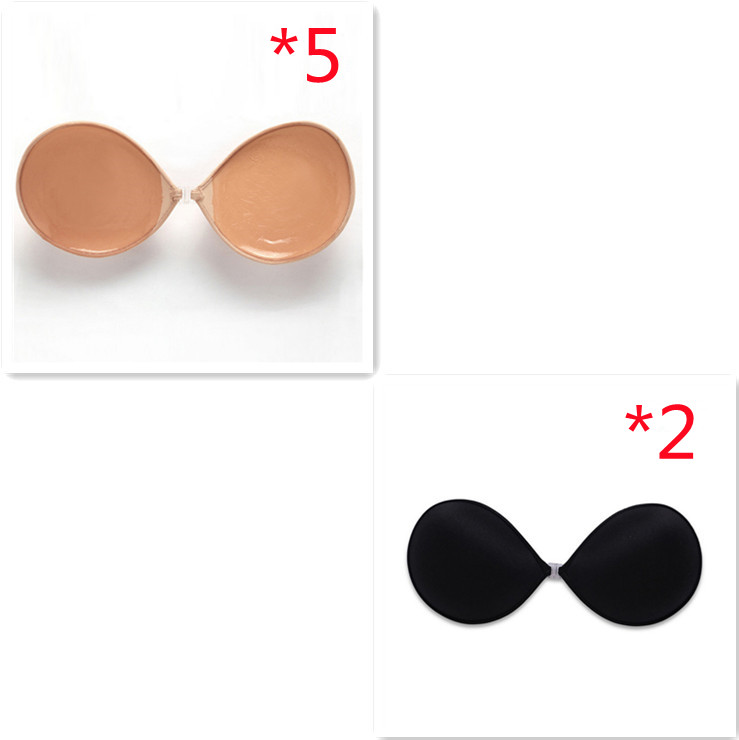  Breathable Seamless Push Up Strapless Invisible One Piece Silicone Bra