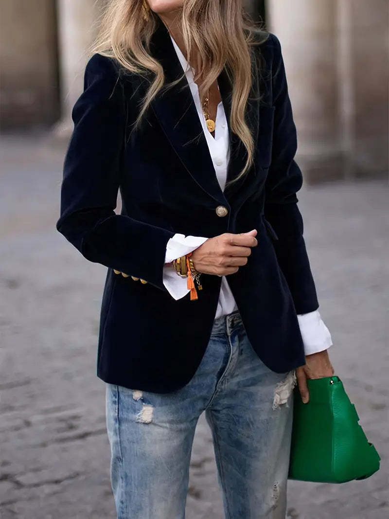  Women's Fashionable Elegant Solid Color Coat