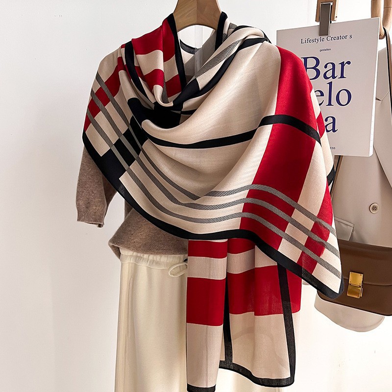 Color Matching Fashion Scarf Scarf Thin Warm Scarf Talma