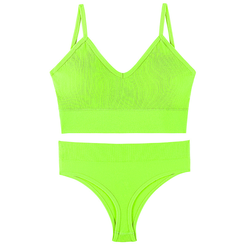  Women's Underwear Small Chest Push-up Thin Wireless Large Size Sports Sling Vest French Triangle Cup Bra Set