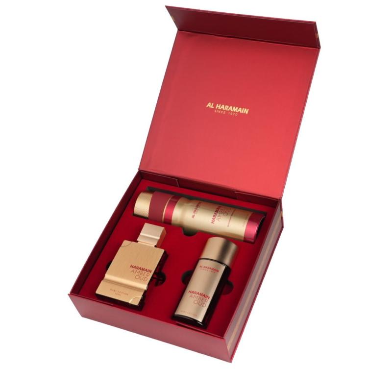AL HARAMAIN AL HARAMAIN AMBER OUD RUBY 3 PCS. SET: By For SPRAY,10 (Fragrance)